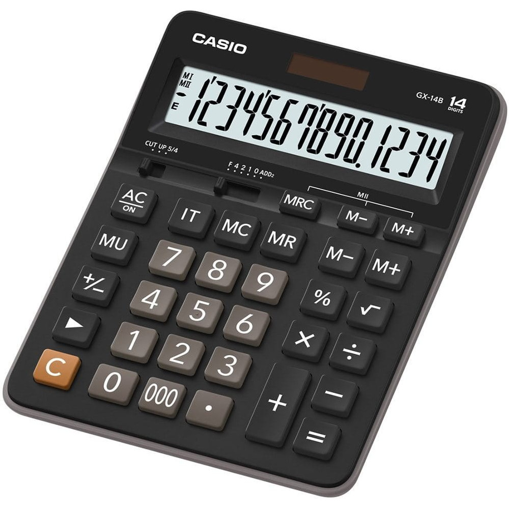 Calculatrice de bureau 14 chiffres Casio GX-14B / Noir