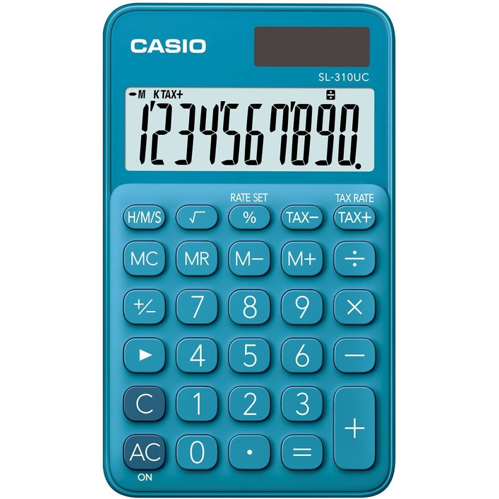 Calculatrice de poche 10 chiffres Casio SL-310UC-BU / Bleu