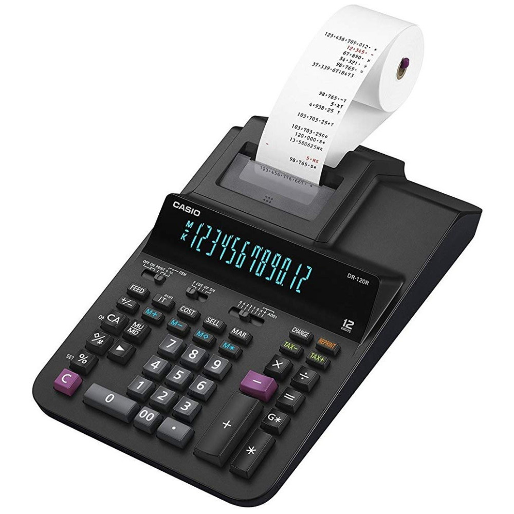 Machine à calculer Casio DR-120R-BK