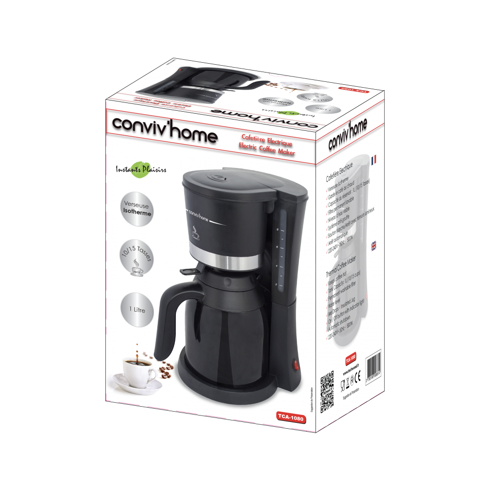 Cafetière Isotherme 15 tasses Techwood TCA-1080