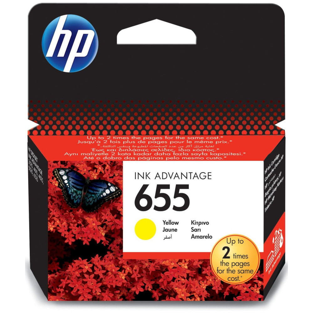 Cartouche d'encre Originale HP 655 / Jaune