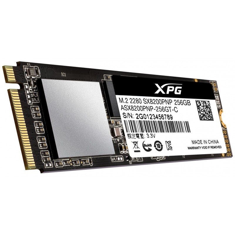 Disque Dur Interne SSD Adata XPG SX8200 Pro PCIe Gen3x4 M.2 2280 / 256 Go
