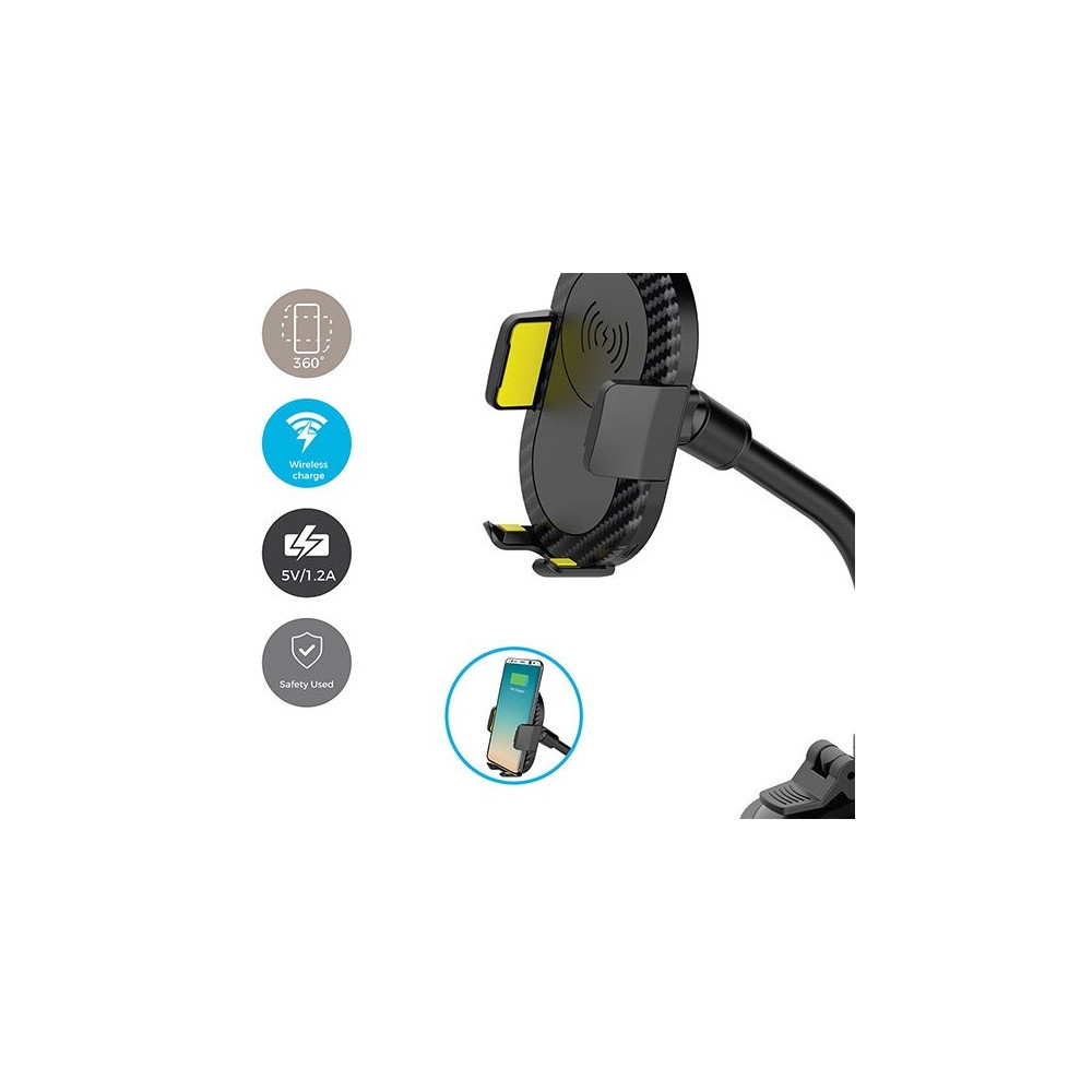 Support de Voiture Flexible & Chargeur Sans fil S-link SL-ATW10 Pour Téléphone Portable