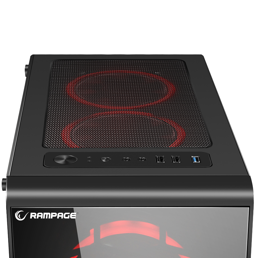 Boiter Gaming Everest Rampage REDSKY LED avec Fenêtre