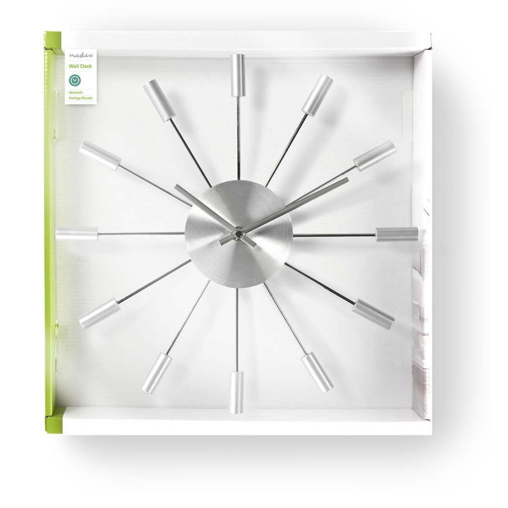 Horloge murale Nedis 34 cm / Argent