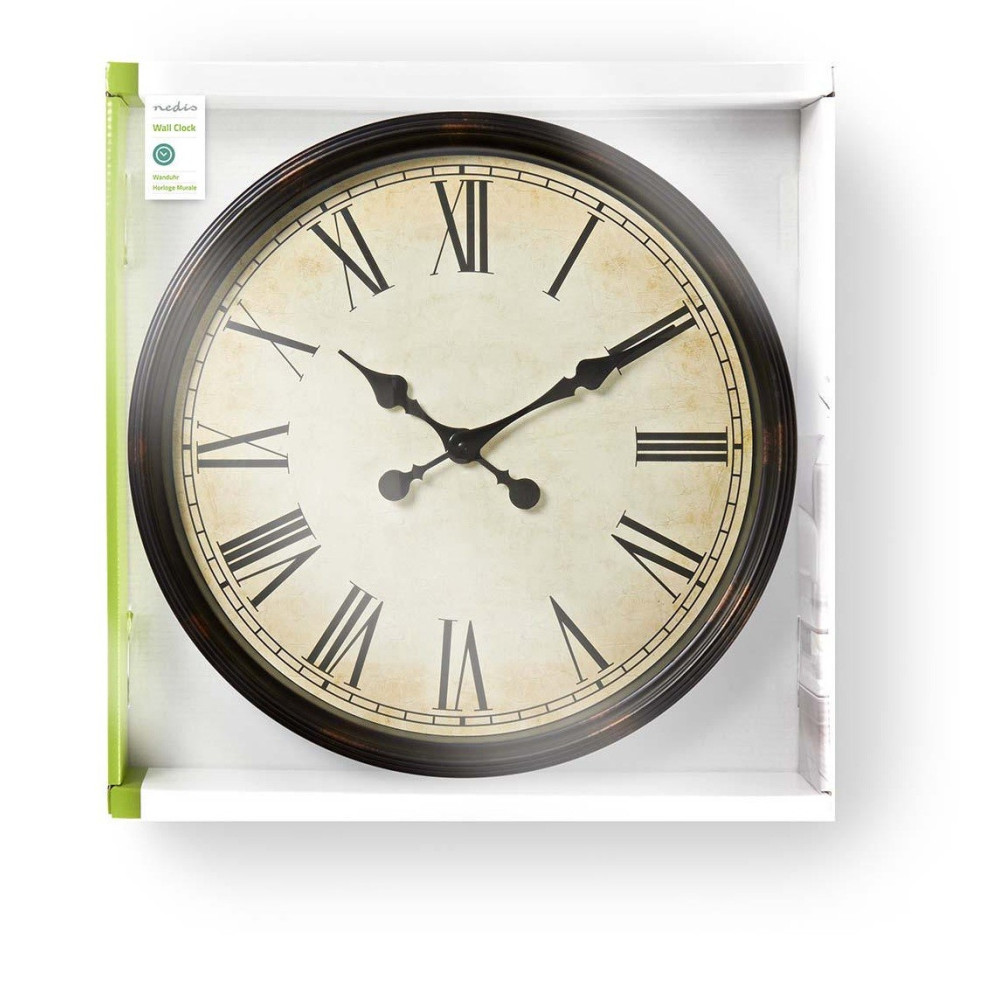 Horloge murale Nedis 50 cm / Style Ancien / Noir