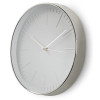 Horloge murale Nedis 30 cm / Blanc et Argent