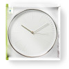Horloge murale Nedis 30 cm / Blanc et Argent