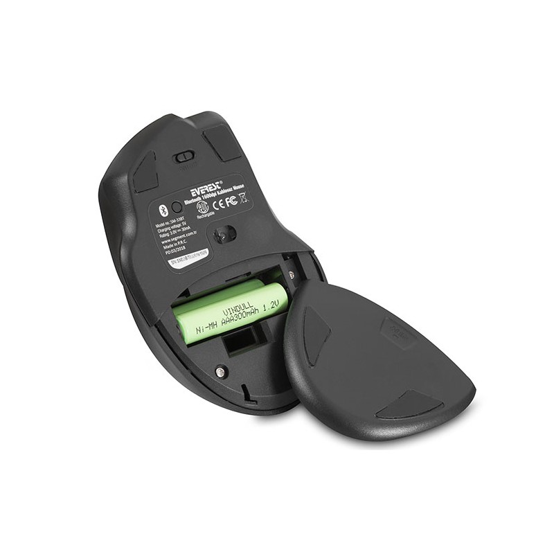 Souris Sans Fil Bluetooth Rechargeable Everest SM-33BT / Noir