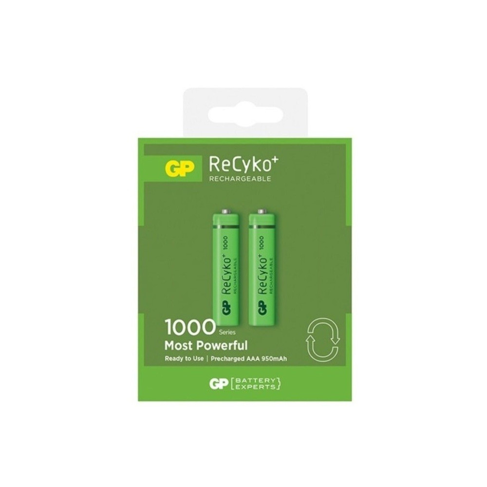 2x Piles GP Rechargeables Recyko+ AAA 1000mAh