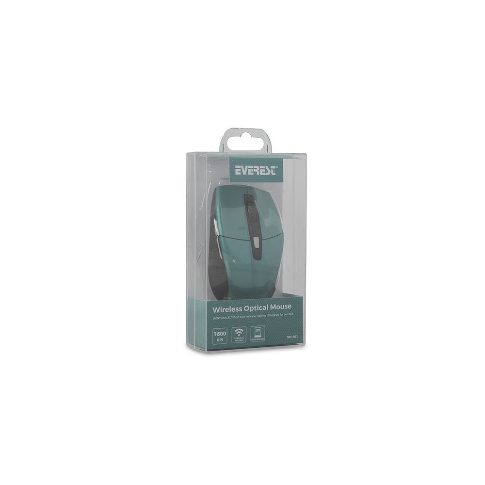 Souris Sans Fil Everest SM-861 / Turquoise