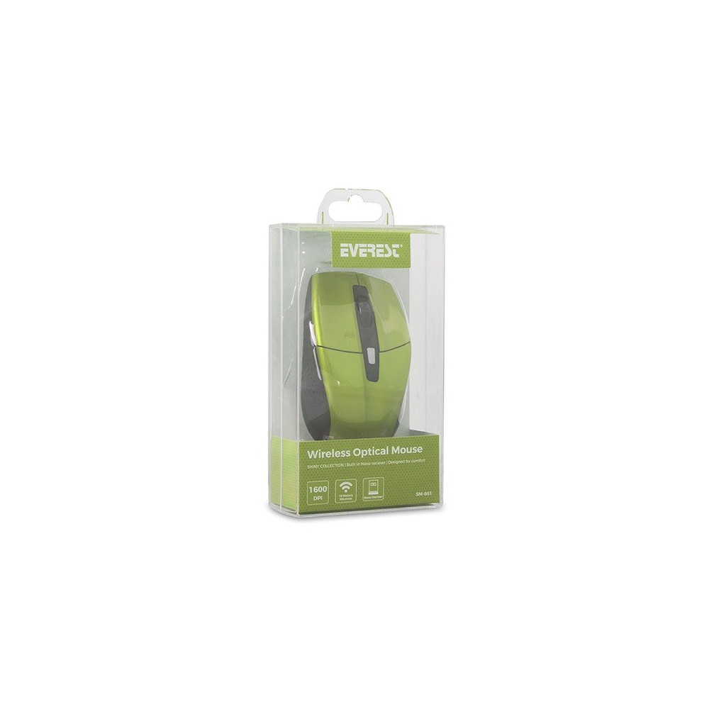 Souris Sans Fil Everest SM-861 / Vert Pistache