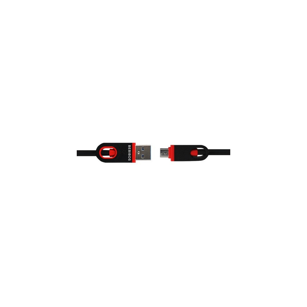 Câble BEBIBOS USB Vers Micro USB / Noir & Rouge
