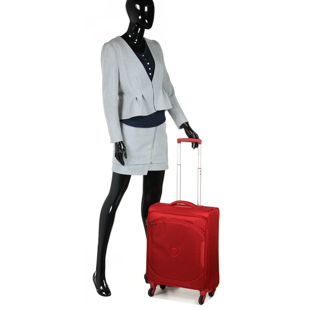 Valise Delsey U-Lite Classic 2 Trolley Cabine Slim 4 roues 55 cm / Rouge