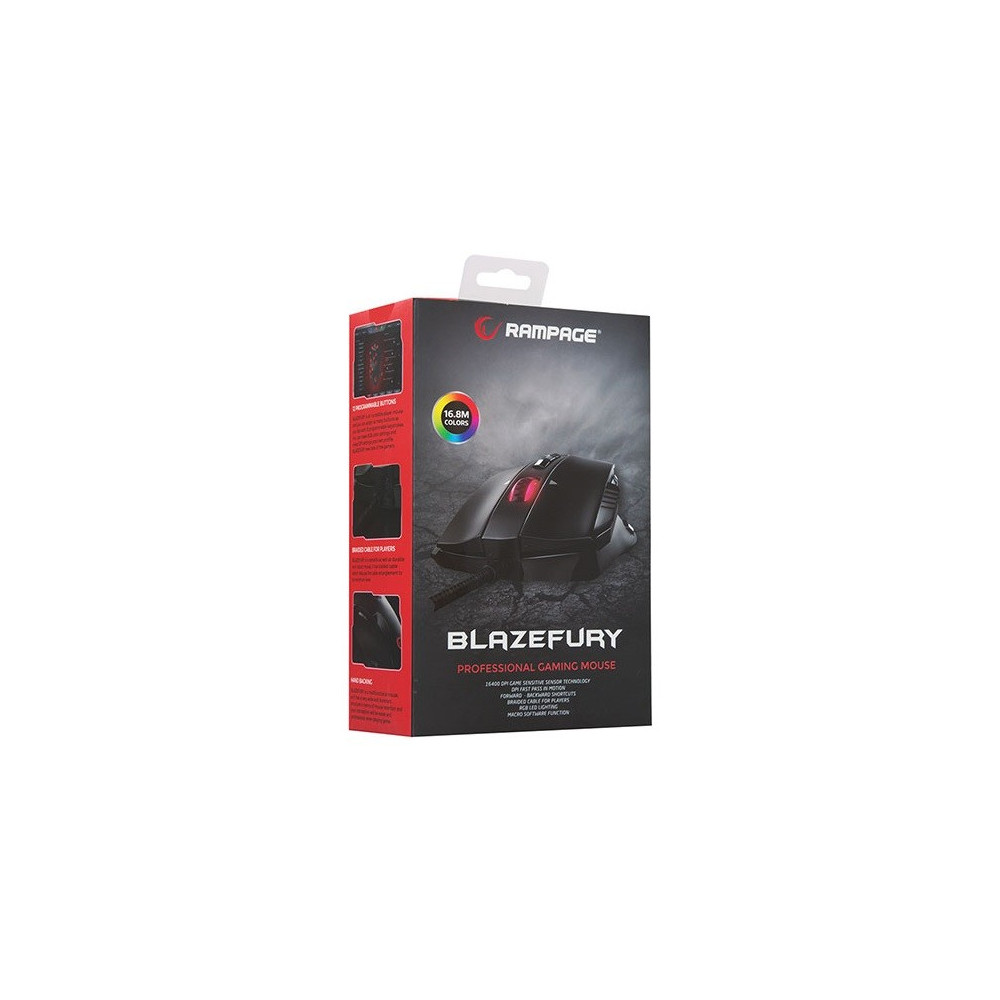 Souris Gaming Laser Rampage Blazefury RGB / 16 400Dpi