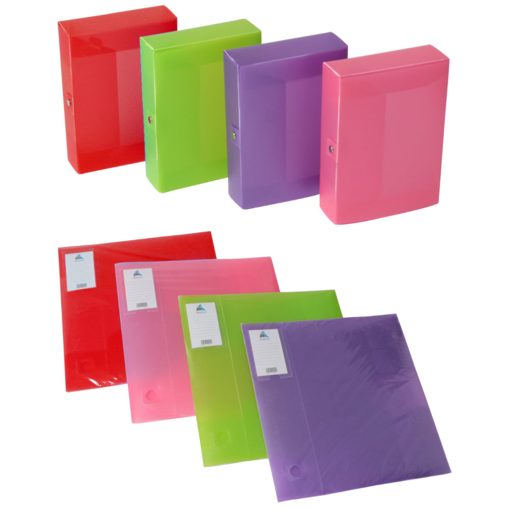 Boite de classement en Polypropylène Dos 80mm / Rouge