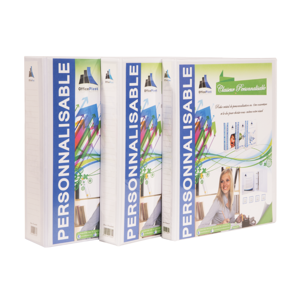 Classeur en PVC Personnalisable D50 Dos 75mm / 24x32 cm