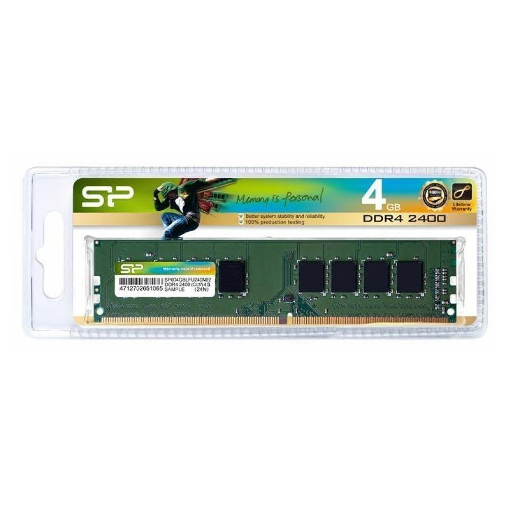 Barrette Mémoire Silicon Power DIMM 4 Go DDR4 2400MHz