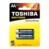 2x Piles Toshiba Alkaline High Power AA / LR06 / 1.5V
