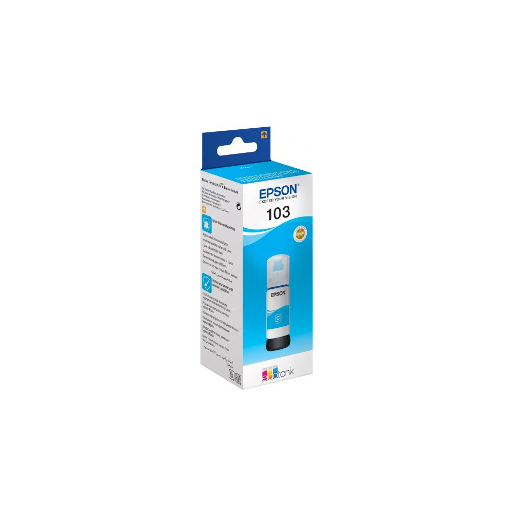 BOUTEILLE D'ENCRE ORIGINALE EPSON ECOTANK 103 / CYAN