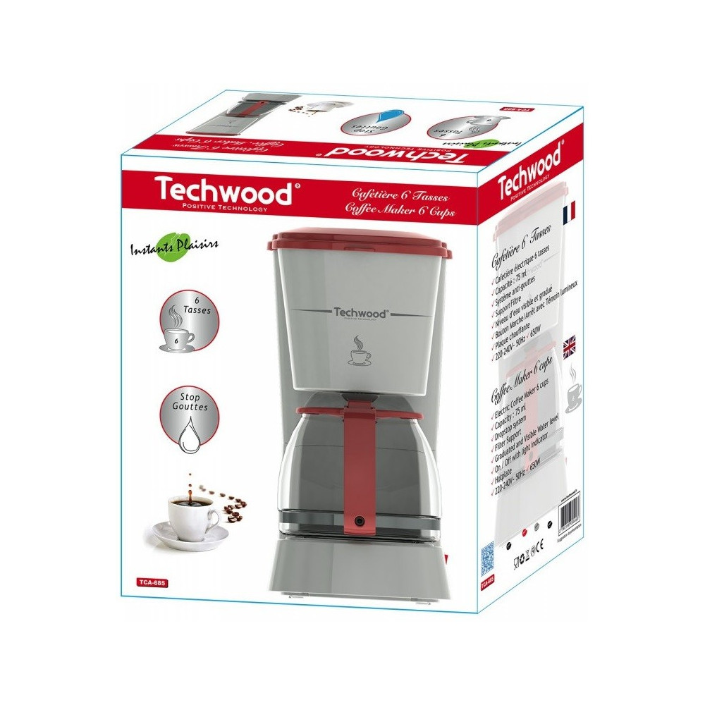 Cafetière Techwood TCA-685 / 6 Tasses