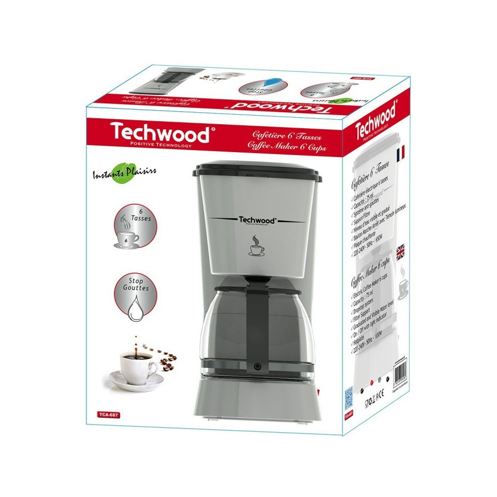 Cafetière Techwood TCA-685 / 6 Tasses