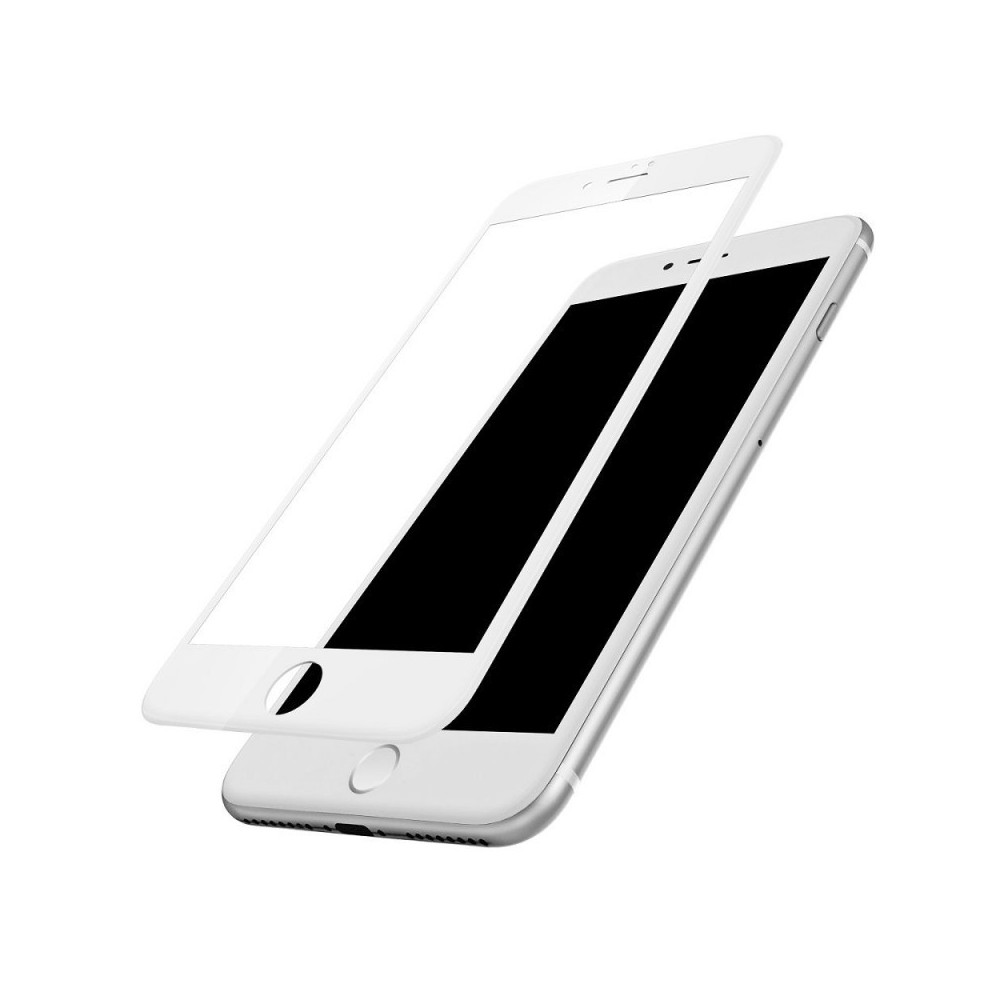 Protection Ecran Verre Trempé 5D pour Iphone 6 Plus / Blanc