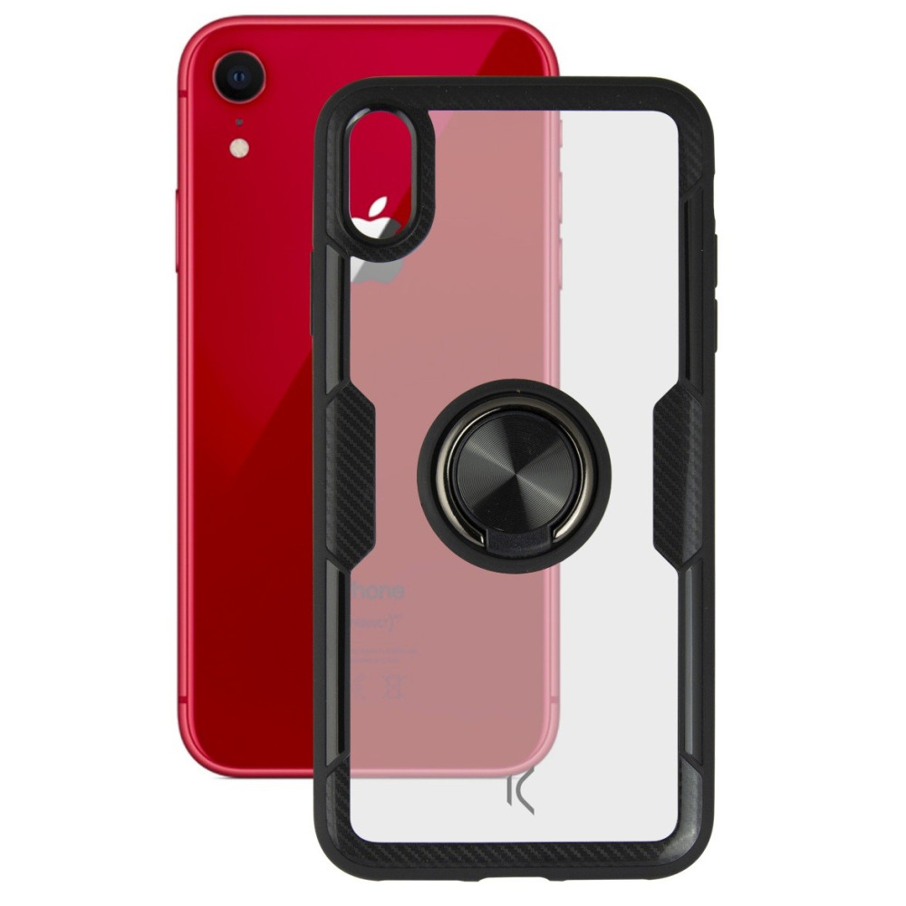 Etui TPU Ksix avec Bague Support pour iPhone XR / Noir