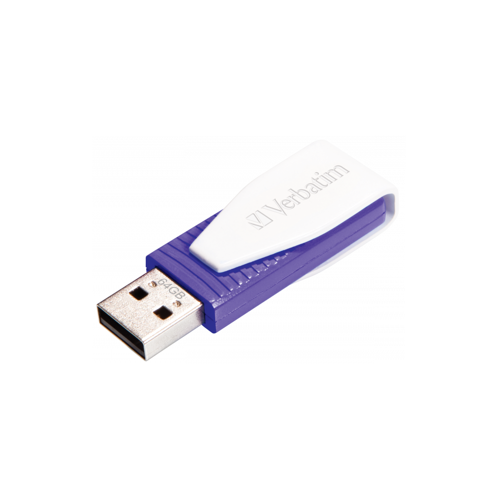 Clé USB Verbatim Swivel USB 2.0 / 64 Go / Violet