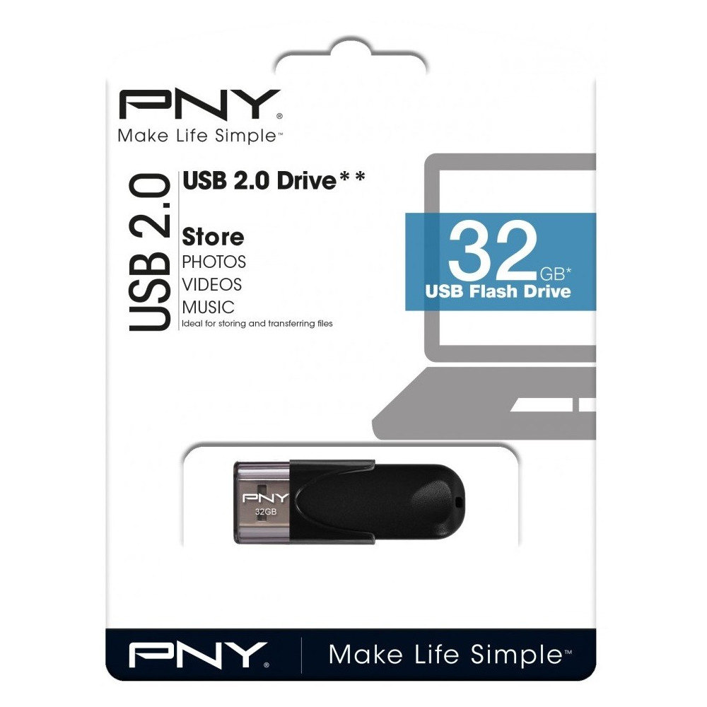 Clé USB PNY Attaché 4 / USB 2.0 / 32 Go