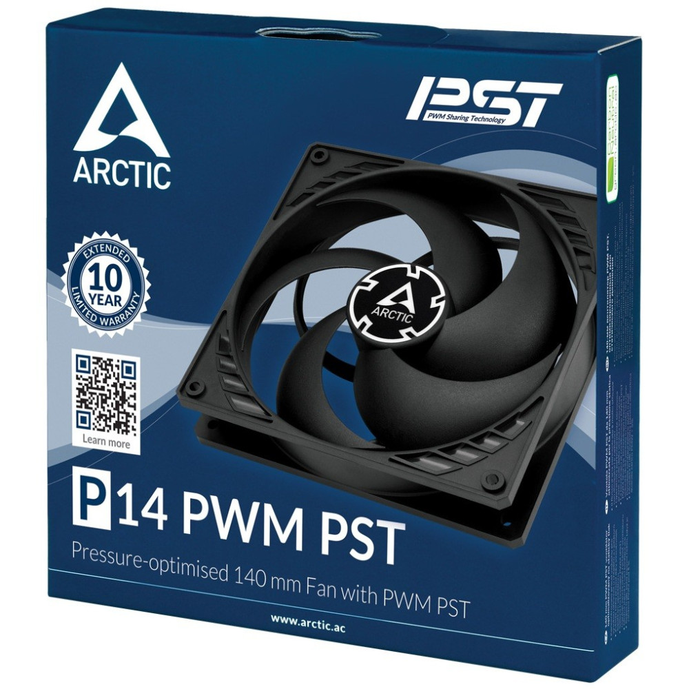 5x Ventilateurs de boîtier pour Gamer Arctic P14 PWM PST Value Pack / Noir