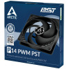 5x Ventilateurs de boîtier pour Gamer Arctic P14 PWM PST Value Pack / Noir