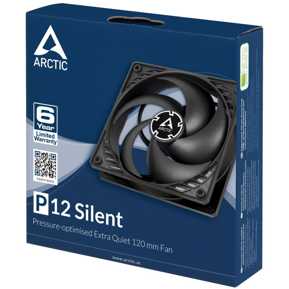 Ventilateur de boîtier pour Gamer Arctic P12 Silent / Noir