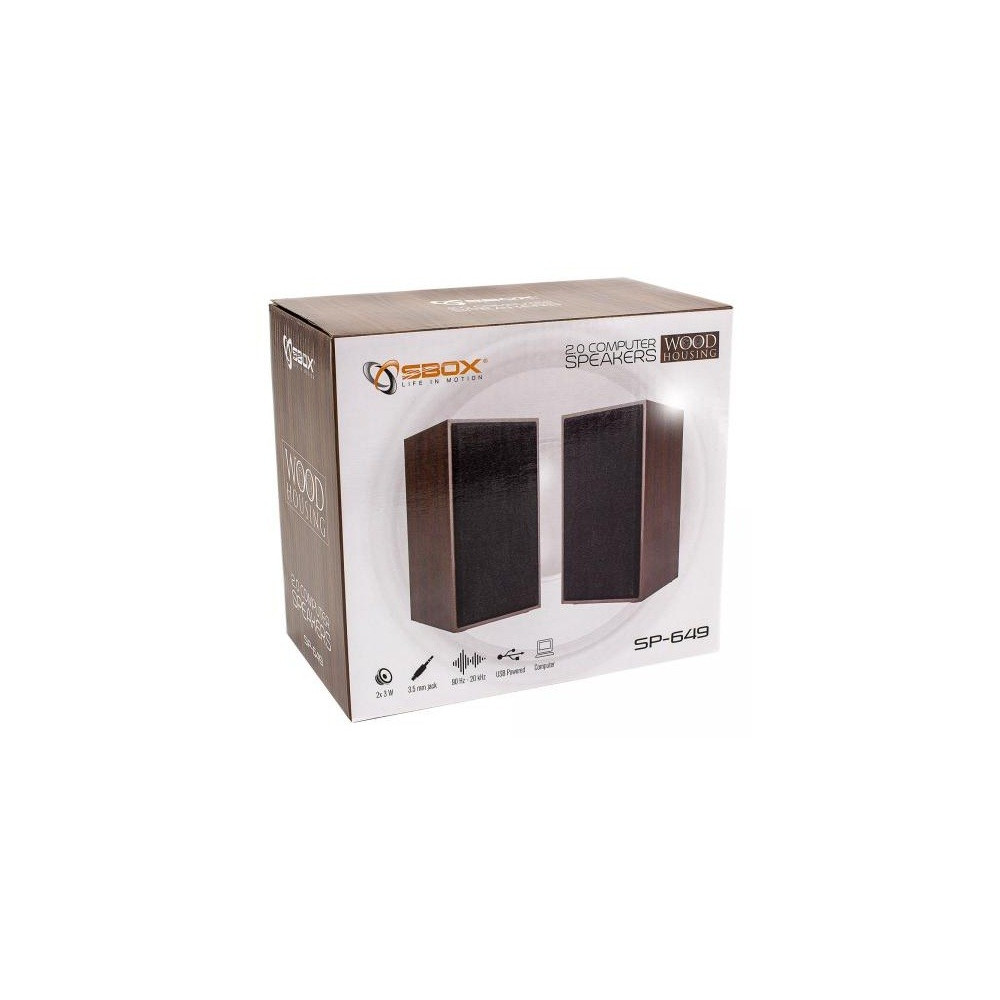 Haut-Parleur 2.0 en Bois SBOX SP-649