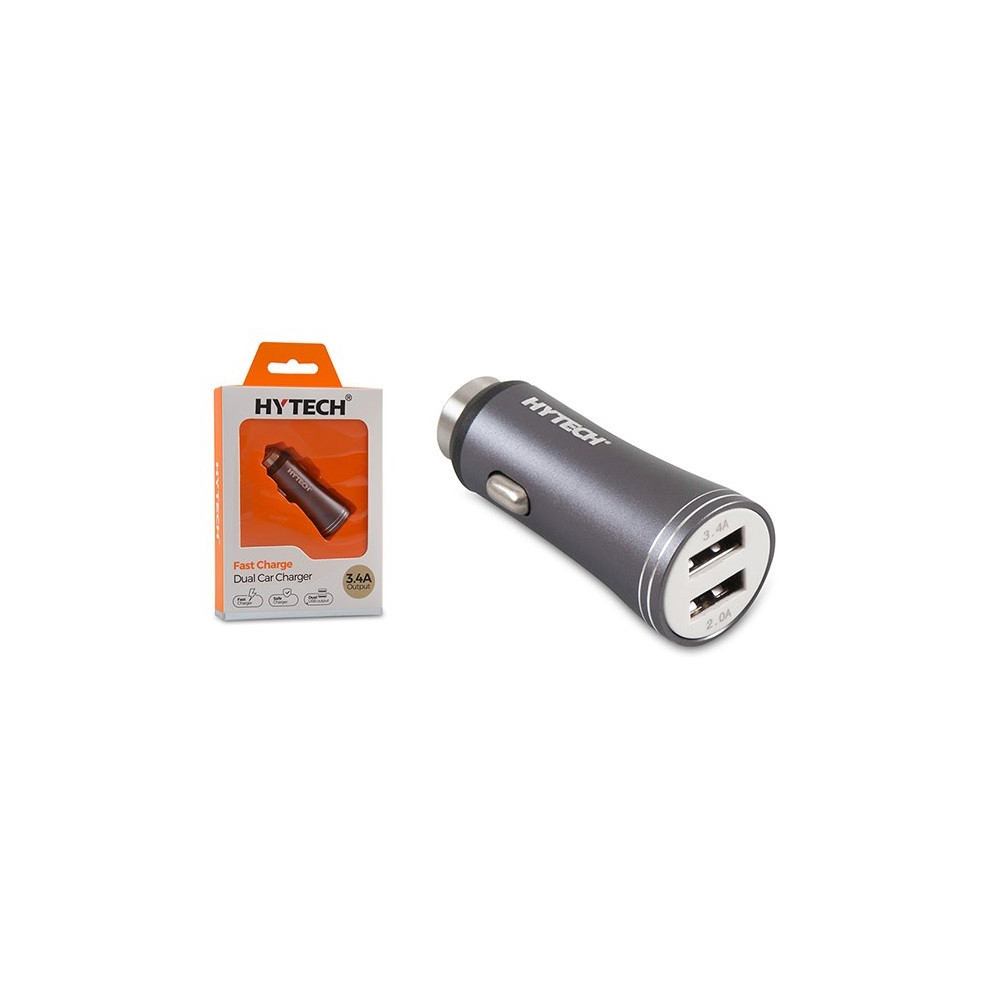 Chargeur Allume Cigare Hytech HY-X60 / 3.4A / Gris