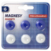 6x Aimants de tableau magnétique 20 mm