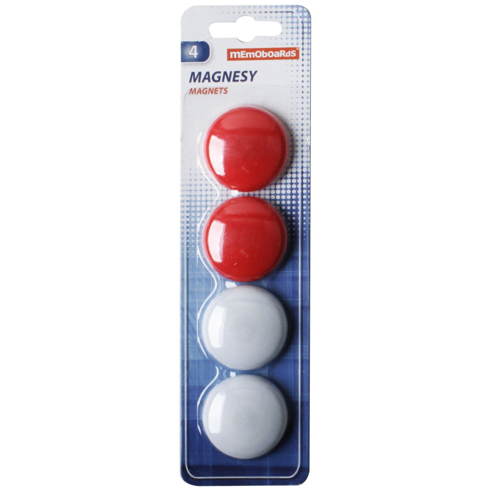 4x Aimants de tableau magnétique 40 mm