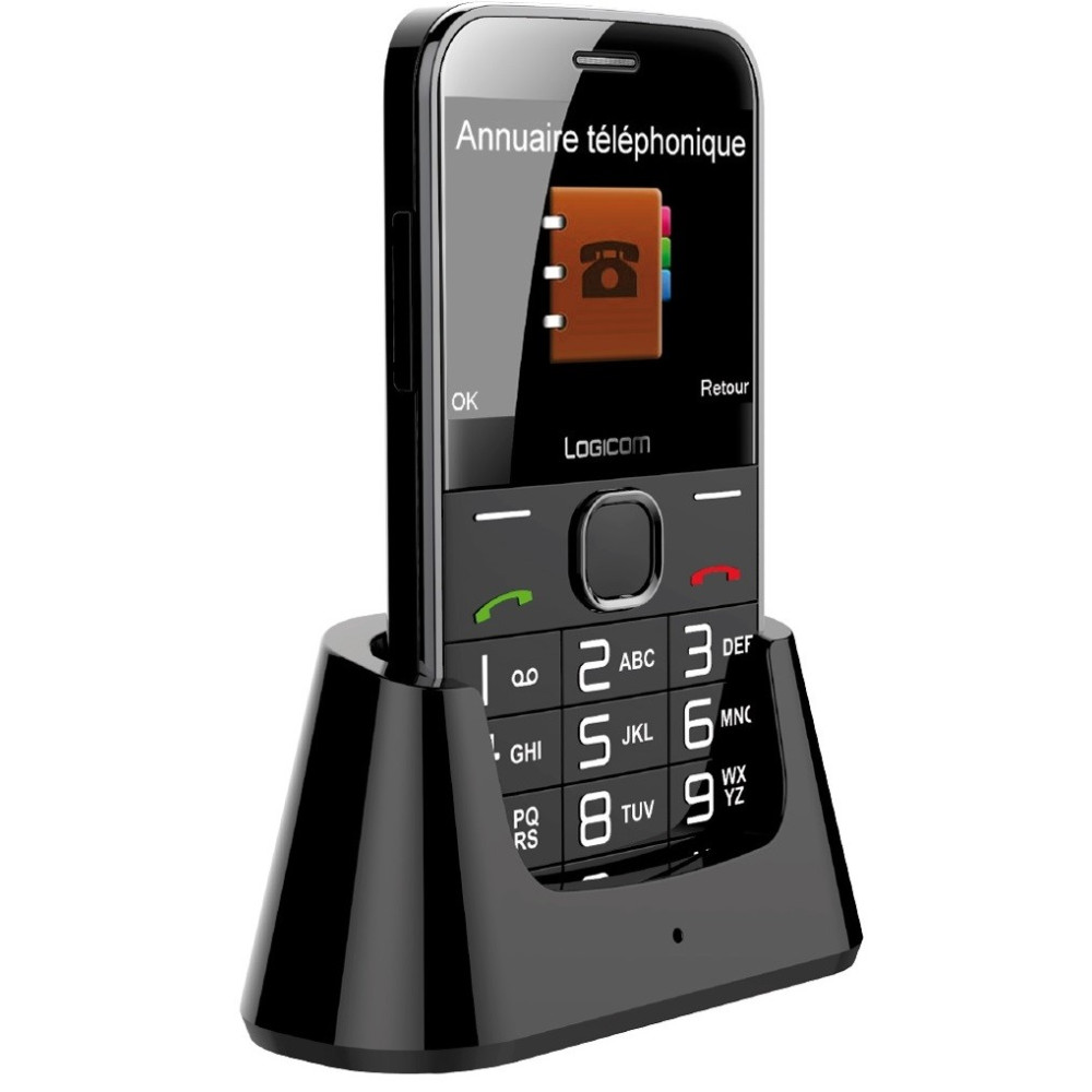 Téléphone Portable Logicom L-623 / Double SIM / Noir