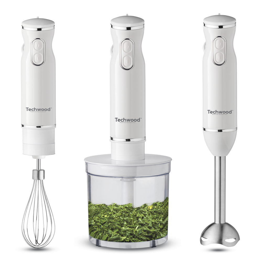 Mixeur Plongeant 3 en 1 Techwood TMS-9600 / Blanc