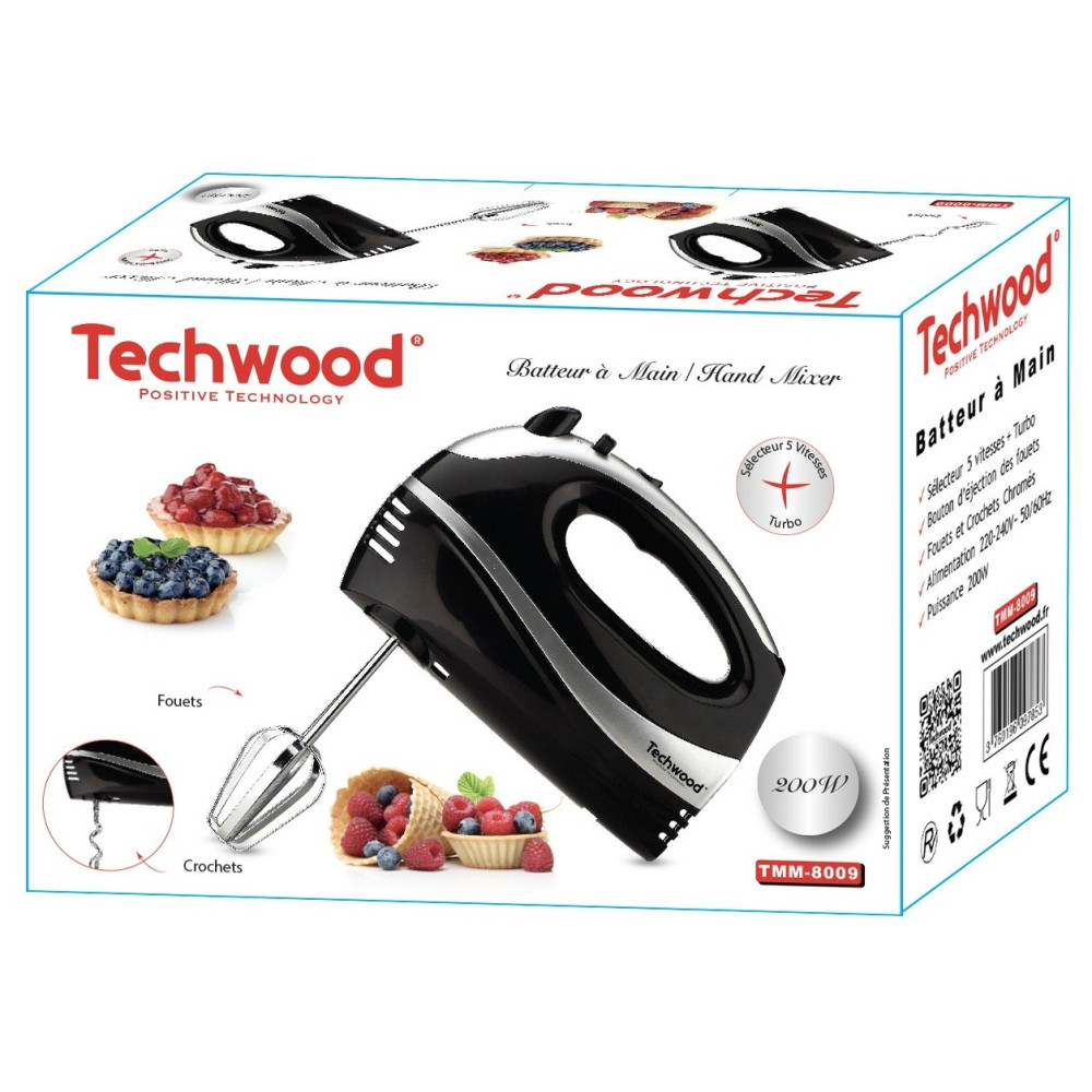Batteur à main Techwood TMM-8009 / Noir