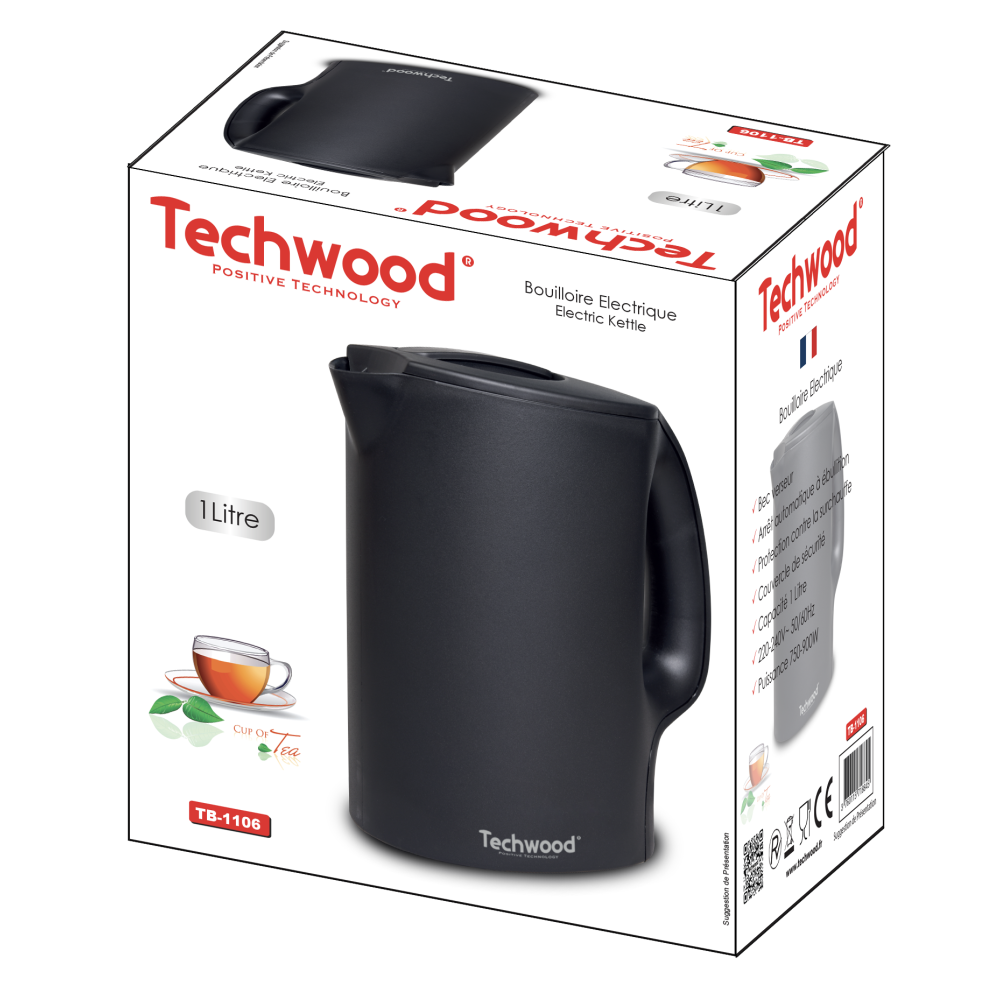 Bouilloire électrique Techwood TB-1106 / Noir