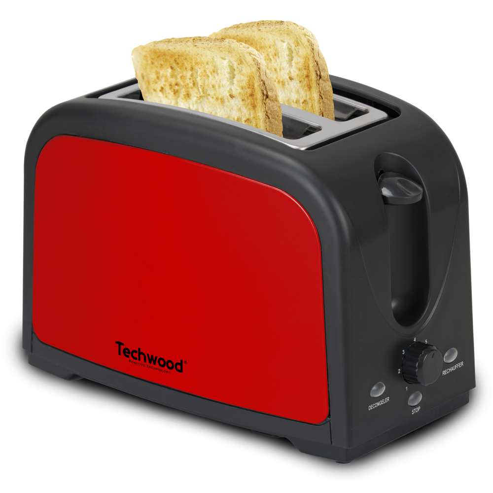 Grill pain Inox Techwood TGPI-715 / Rouge