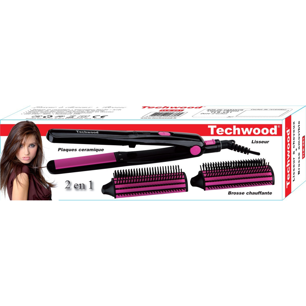 Lisseur-Brosse Chauffante Techwood TLB-681