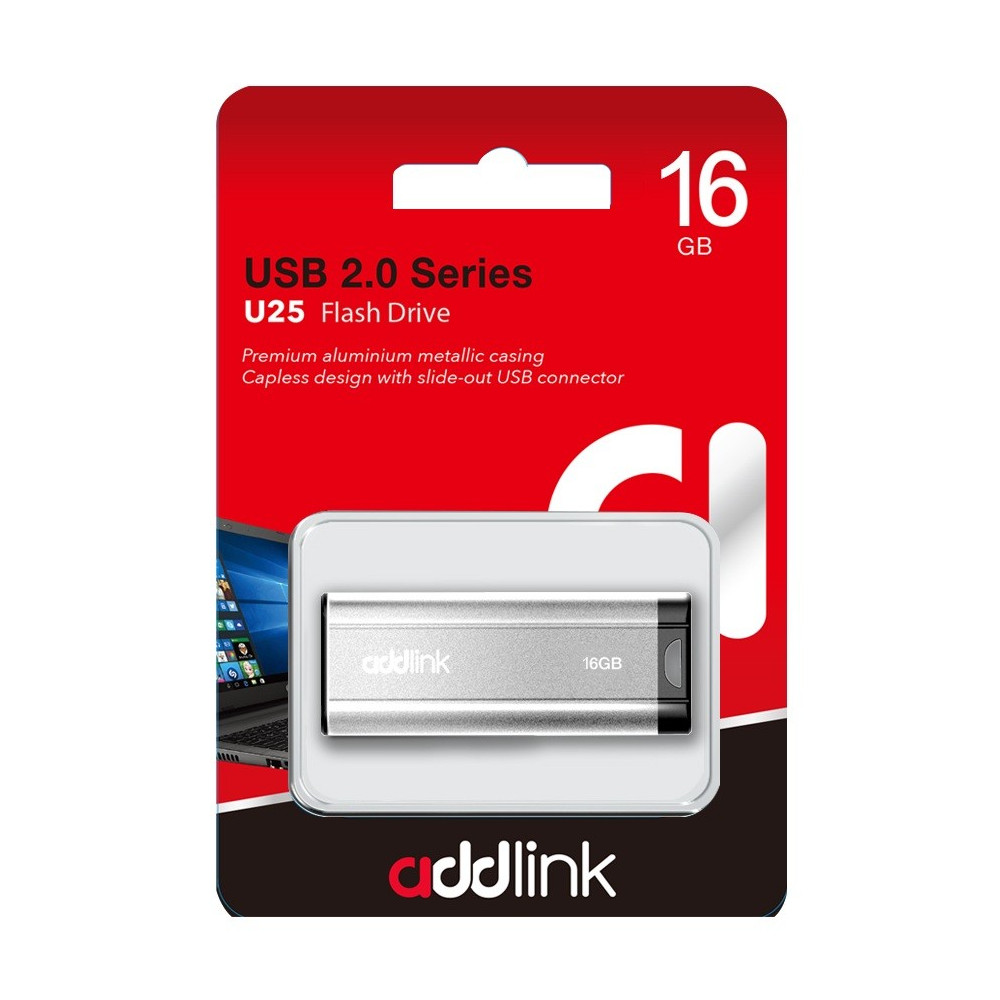 Clé USB Addlink U25 / 16 Go / Silver
