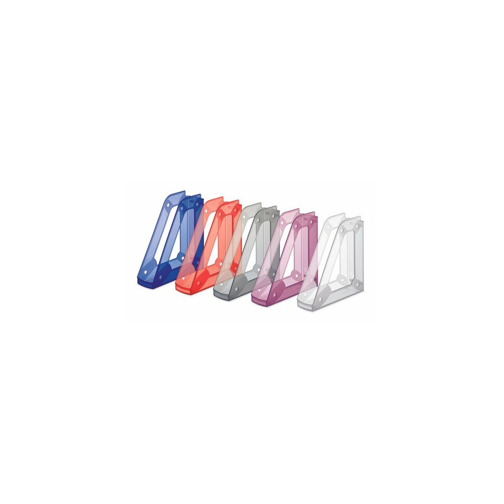 Porte-revues en plastique transparent Faibo 151T / Rouge