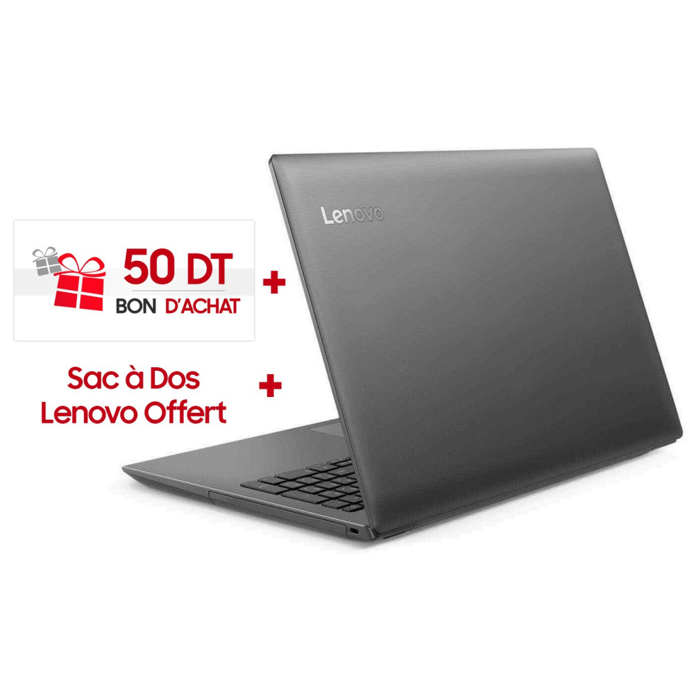Pc Portable Lenovo IdeaPad 130-15IKB / i5 8è Gén / 4 Go + SIM Orange 30 Go + Bon d'Achat 50 Dt + Sac à Dos Offert