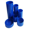 Porte-stylos en plastique 6 compartiments / Bleu