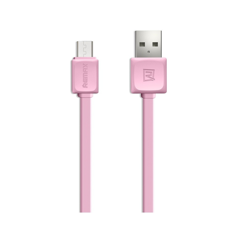 Câble Plat Remax USB vers Micro USB / Rose