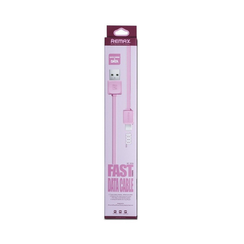 Câble Plat Remax USB vers Micro USB / Rose