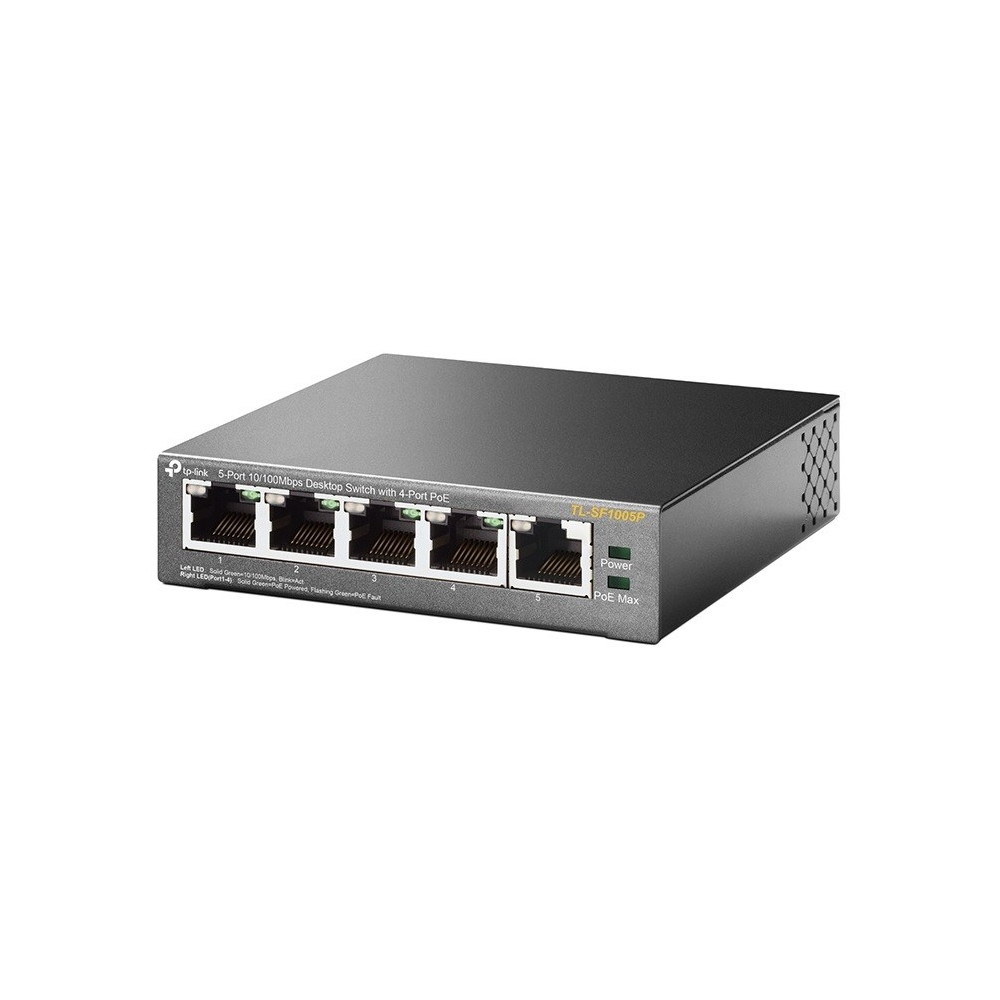 Switch de bureau TP-Link 5 ports 10/100 Mbps avec 4 ports PoE